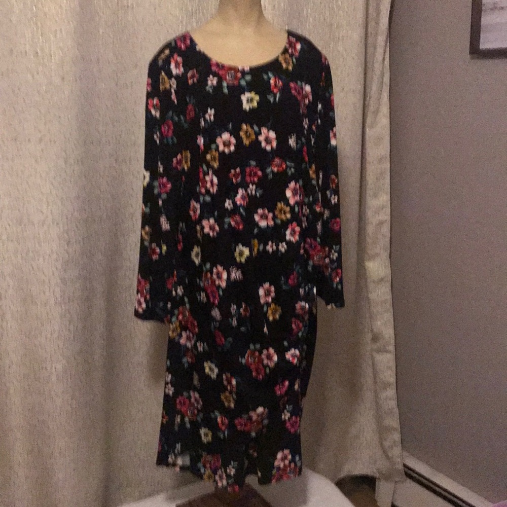 Eliza J. Floral Long Sleeve Dress, 22W